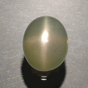 Pietra di luna stellata naturale verde da 5,17 ct, trasparente, trasparente/traslucido
