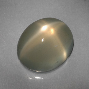 Pietra di luna stellata naturale crema da 6,08 ct, trasparente, trasparente/traslucido