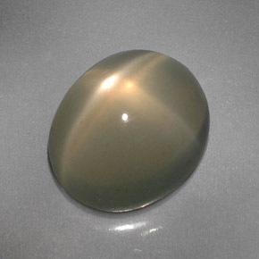 Pietra di luna stellata naturale crema da 6,08 ct, trasparente, trasparente/traslucido
