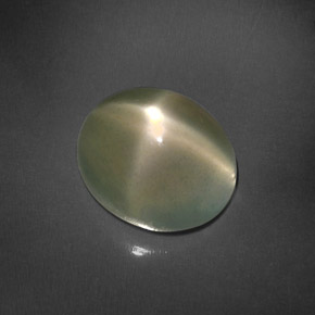 Pietra di luna stellata naturale verde da 4,89 ct, trasparente, trasparente/traslucido