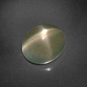 Pietra di luna stellata naturale verde da 4,89 ct, trasparente, trasparente/traslucido