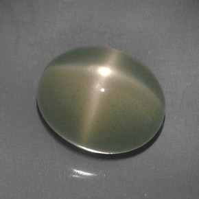 Pietra di luna stellata Giallo verde naturale da 4.80 ct, Trasparente, Trasparente/Traslucido