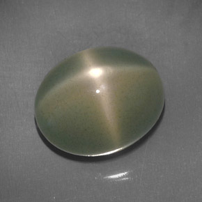 Pietra di luna stellata Giallo verde naturale da 4.80 ct, Trasparente, Trasparente/Traslucido