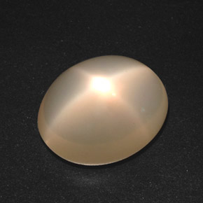 Pietra di luna stellata Arancione Crema naturale da 16.26 ct, Taglio ovale, Traslucido