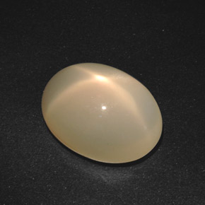 Pietra di luna stellata Arancione Crema naturale da 16.79 ct, Taglio ovale, Traslucido