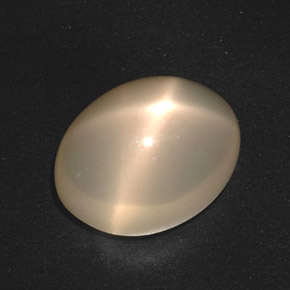 Pietra di luna stellata naturale crema da 17,40 ct, taglio ovale, traslucido