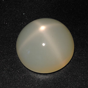 Pietra di luna stellata naturale crema da 11,31 ct, taglio rotondo, traslucido