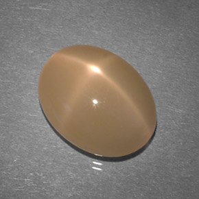 Pietra di luna stellata Pesca naturale da 7.86 ct, Taglio ovale, Traslucido