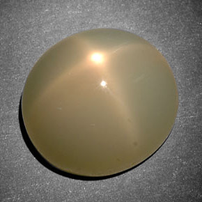 Pietra di luna stellata naturale crema da 11,42 ct, taglio ovale, traslucido