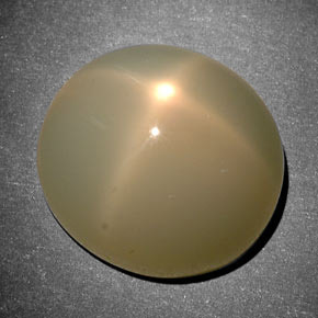 Pietra di luna stellata naturale crema da 11,42 ct, taglio ovale, traslucido
