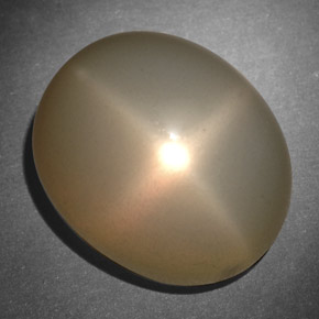Pietra di luna stellata naturale crema da 26,57 ct, taglio ovale, traslucido
