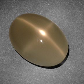 Pietra di luna stellata Color crema naturale da 8.34 ct, Taglio ovale, Traslucido
