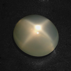 Pietra di luna stellata Color crema naturale da 8.33 ct, Taglio ovale, Traslucido