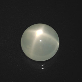 Pietra di luna stellata naturale crema da 5,20 ct, taglio rotondo, traslucido