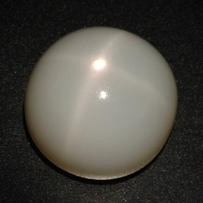 Pietra di luna stellata Color crema naturale da 21.40 ct, Taglio rotondo, Traslucido