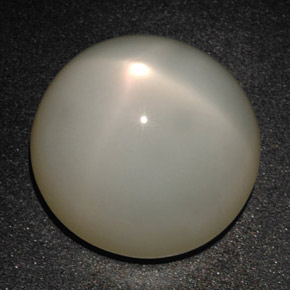 Pietra di luna stellata naturale crema da 20,19 ct, taglio rotondo, traslucido