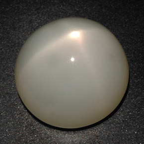 Pietra di luna stellata naturale crema da 20,19 ct, taglio rotondo, traslucido