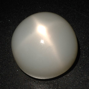 Pietra di luna stellata naturale crema da 21,45 ct, taglio rotondo, traslucido