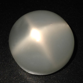 Pietra di luna stellata naturale crema da 22,18 ct, taglio rotondo, traslucido