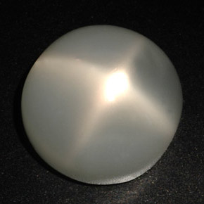 Pietra di luna stellata naturale crema da 22,18 ct, taglio rotondo, traslucido
