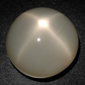 Pietra di luna stellata Color crema naturale da 25.57 ct, Taglio rotondo, Traslucido
