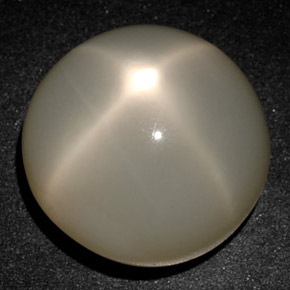 Pietra di luna stellata Color crema naturale da 25.57 ct, Taglio rotondo, Traslucido