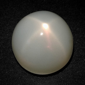 Pietra di luna stellata naturale crema da 22,48 ct, taglio rotondo, traslucido