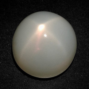 Pietra di luna stellata naturale crema da 22,48 ct, taglio rotondo, traslucido
