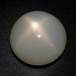 Pietra di luna stellata Color crema naturale da 17.27 ct, Taglio rotondo, Traslucido
