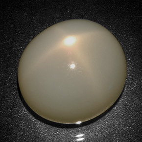 Pietra di luna stellata naturale crema da 31,27 ct, taglio ovale, traslucido