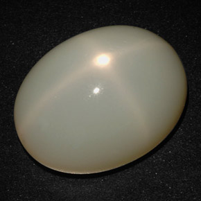 Pietra di luna stellata Color crema naturale da 20.13 ct, Taglio ovale, Traslucido