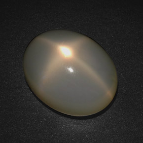 Pietra di luna stellata naturale crema da 19,93 ct, taglio ovale, traslucido