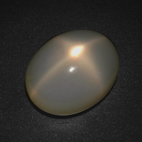 Pietra di luna stellata naturale crema da 19,93 ct, taglio ovale, traslucido