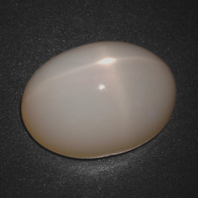 Pietra di luna stellata naturale crema da 18,30 ct, taglio ovale, traslucido