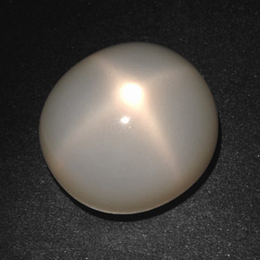 Pietra di luna stellata Color crema naturale da 19.72 ct, Taglio ovale, Traslucido