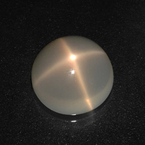 Pietra di luna stellata naturale crema da 3,04 ct, taglio rotondo, traslucido