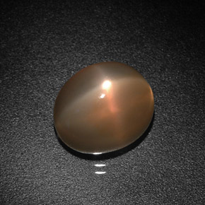 Pietra di luna stellata naturale arancione da 4,98 ct, taglio ovale, traslucido