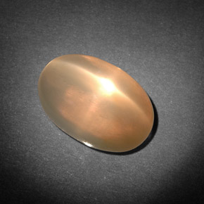 Pietra di luna stellata naturale crema da 7,71 ct, trasparente, trasparente/traslucido