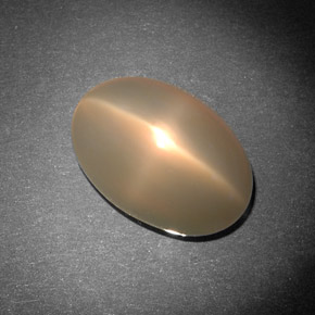 Pietra di luna stellata naturale crema da 8,29 ct, trasparente, trasparente/traslucido