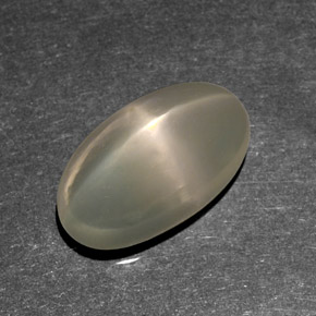Pietra di luna stellata naturale crema da 9,37 ct, trasparente, trasparente/traslucido