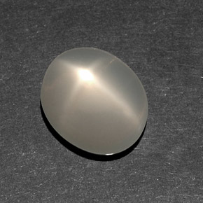 Pietra di luna stellata naturale bianco da 6,82 ct, trasparente, trasparente/traslucido