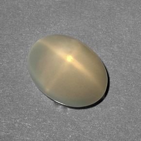 Pietra di luna stellata naturale crema da 6,80 ct, trasparente, trasparente/traslucido