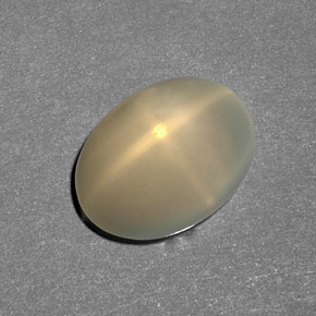 Pietra di luna stellata naturale crema da 6,80 ct, trasparente, trasparente/traslucido