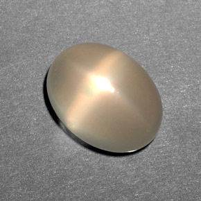 Pietra di luna stellata naturale crema da 10,79 ct, trasparente, trasparente/traslucido