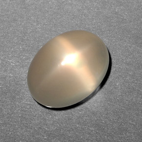Pietra di luna stellata naturale crema da 10,79 ct, trasparente, trasparente/traslucido