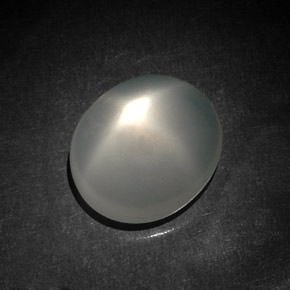 Pietra di luna stellata naturale bianco da 5,87 ct, trasparente, trasparente/traslucido