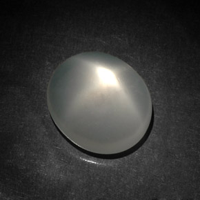 Pietra di luna stellata naturale bianco da 5,87 ct, trasparente, trasparente/traslucido