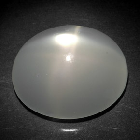 Pietra di luna stellata naturale bianco da 6,08 ct, trasparente, trasparente/traslucido