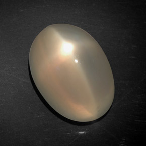 Pietra di luna stellata naturale crema da 7,21 ct, trasparente, trasparente/traslucido
