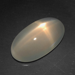 Pietra di luna stellata naturale crema da 4,83 ct, trasparente, trasparente/traslucido